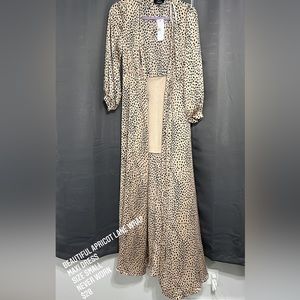 Leopard maxi wrap dress